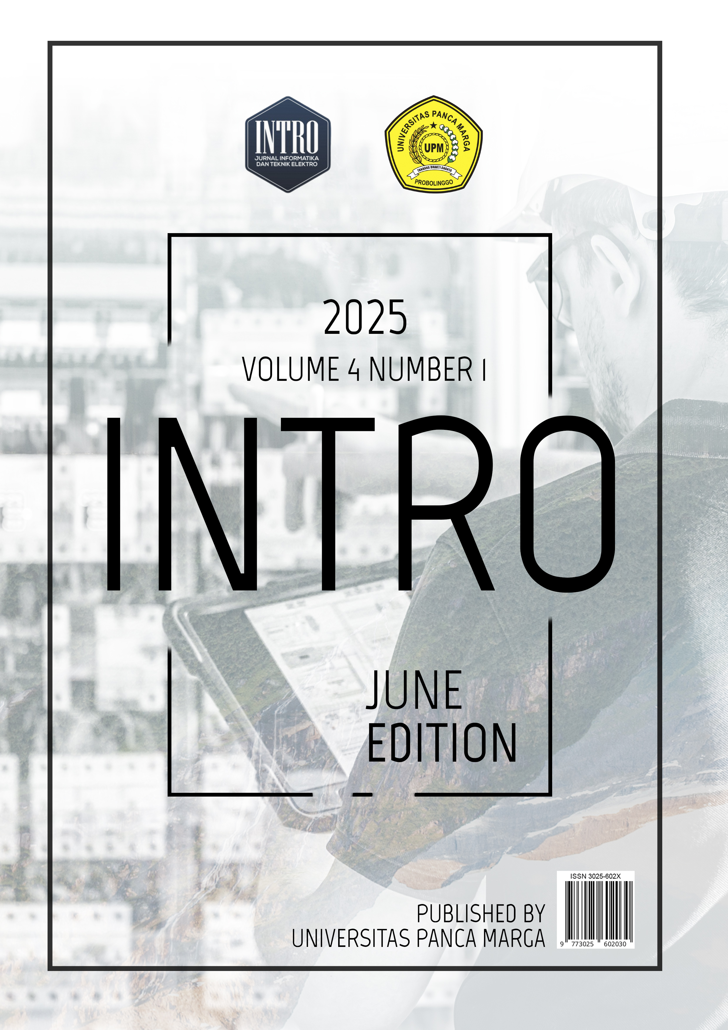 					View Vol. 4 No. 1 (2025): INTRO: JURNAL INFORMATIKA DAN TEKNIK ELEKTRO (June 2025 Edition)
				