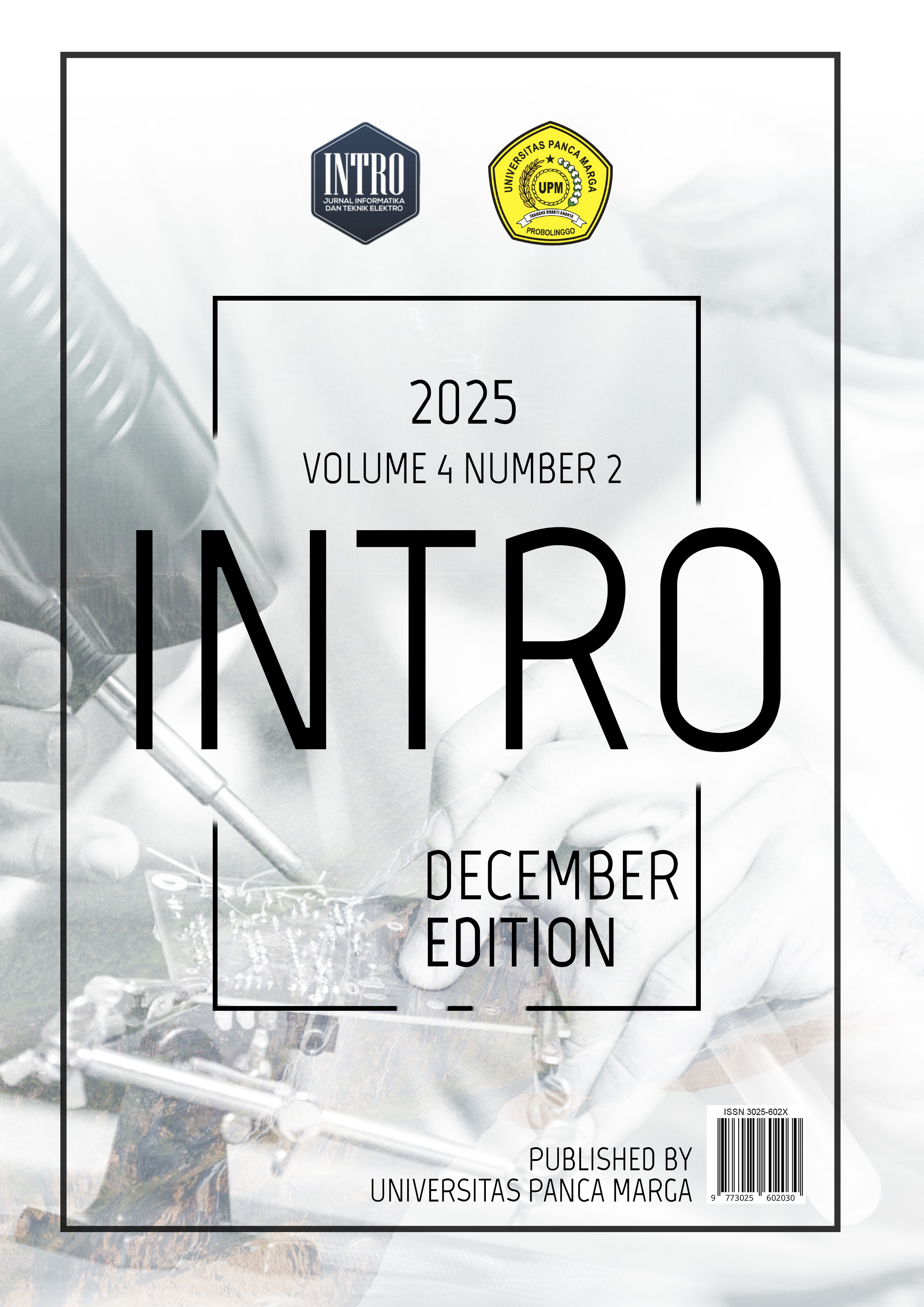 					View Vol. 4 No. 2 (2025): Vol. 4 No. 2 (2025): INTRO: JURNAL INFORMATIKA DAN TEKNIK ELEKTRO (December 2025 Edition)
				