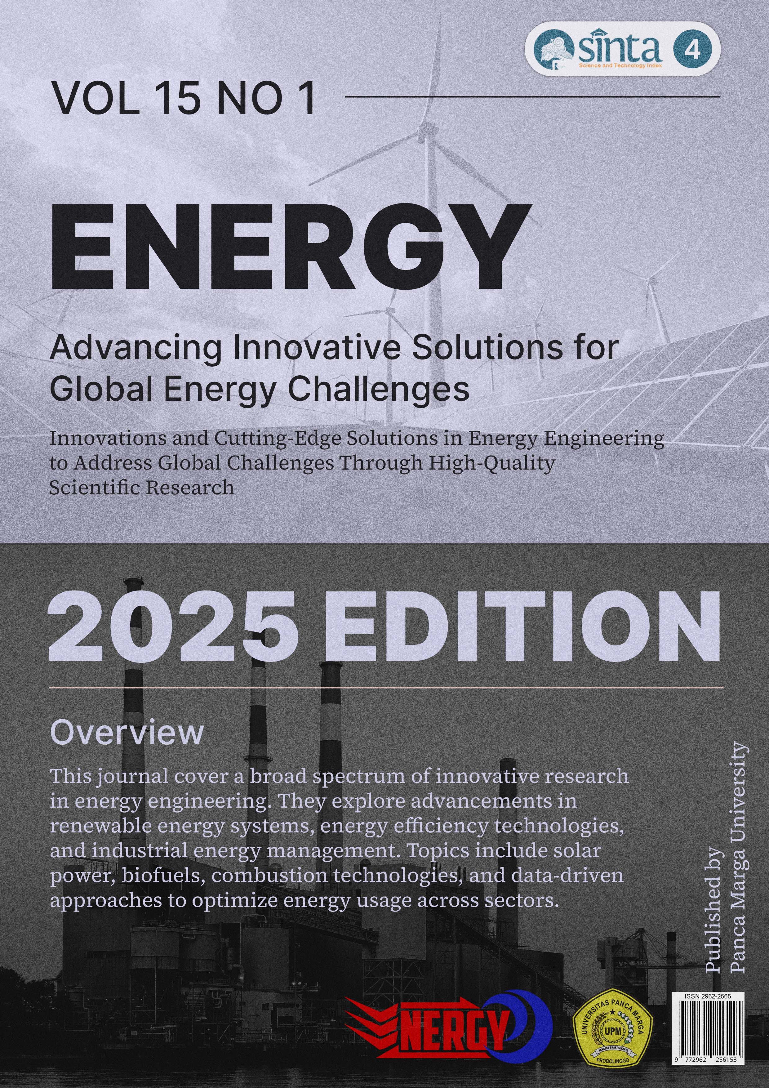					View Vol. 15 No. 1 (2025): ENERGY: JURNAL ILMIAH ILMU-ILMU TEKNIK (May 2025 Edition)
				