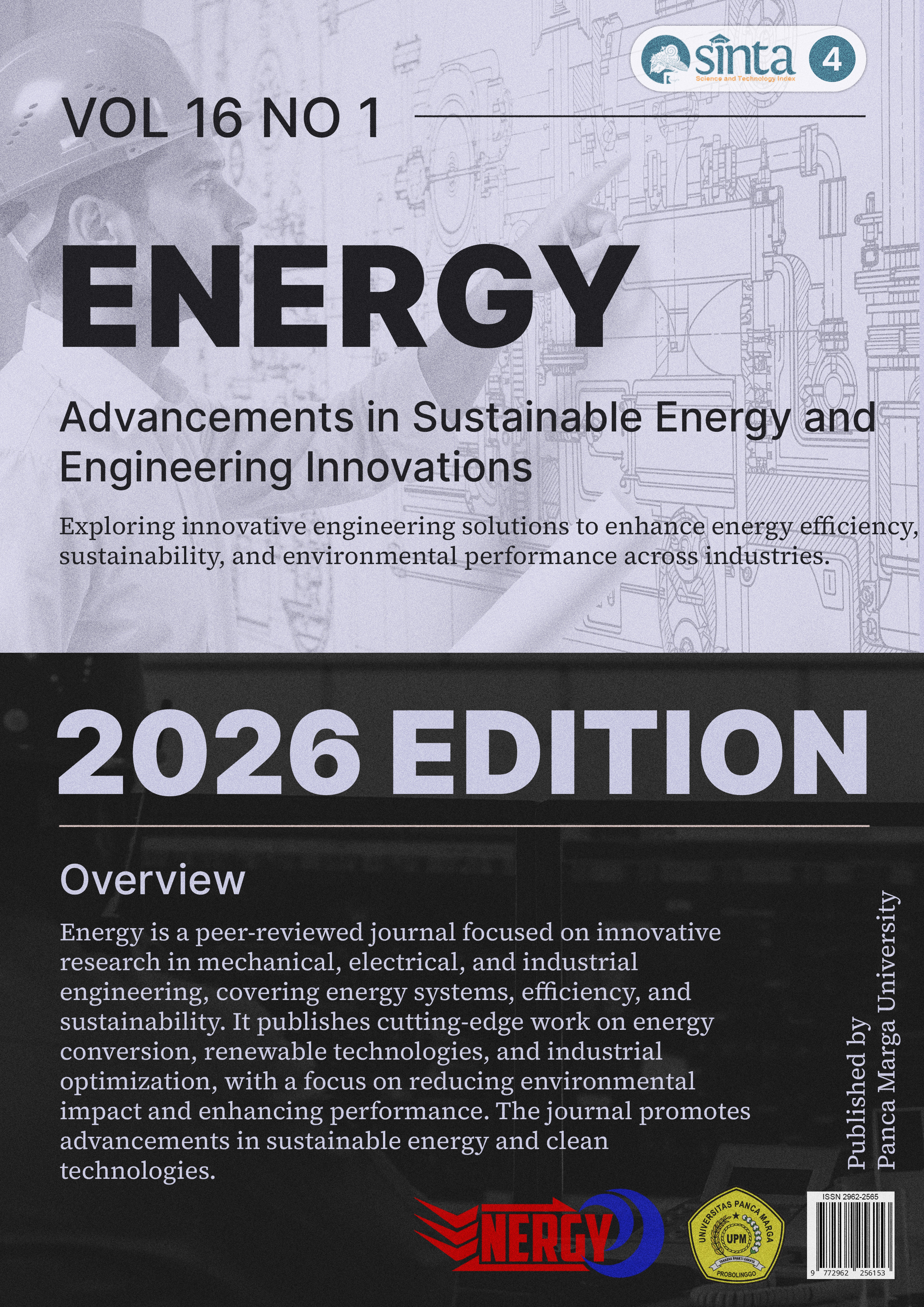 					View Vol. 16 No. 1 (2026): ENERGY: JURNAL ILMIAH ILMU-ILMU TEKNIK (January-May 2026 Edition)
				