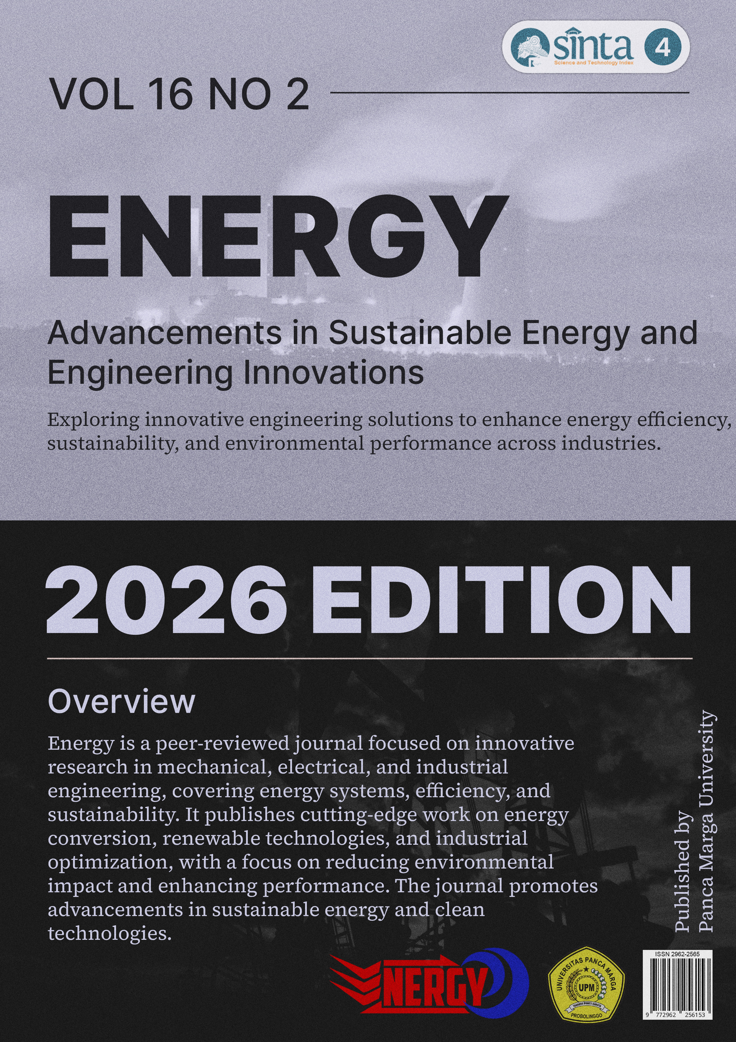 					View Vol. 16 No. 2 (2026): ENERGY: JURNAL ILMIAH ILMU-ILMU TEKNIK (July-November 2026 Edition)
				
